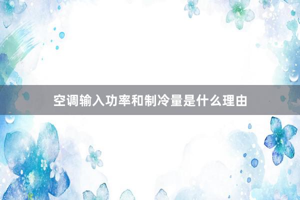 空调输入功率和制冷量是什么理由